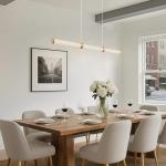 Gold Linear Pendant Chandelier for Kitchen & Dining
