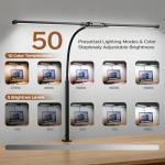 Adjustable LED Desk Lamp with Clamp and Gooseneck