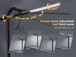 LED Desk Lamp with Clamp and Gooseneck Flexibility