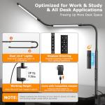 Adjustable LED Desk Lamp with Dimming and Memory