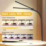 Vimeepro Double Head LED Desk Lamp with Clamp