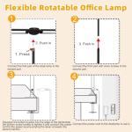 Vimeepro Double Head LED Desk Lamp with Clamp