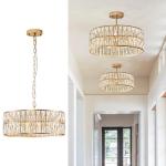 Modern Gold Crystal Chandelier for Dining Room