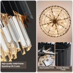 Modern Black Crystal Chandelier with 8 Lights