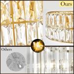 Modern Gold Crystal Chandelier for Dining Room