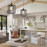 Modern Adjustable Black Pendant Light for Kitchen