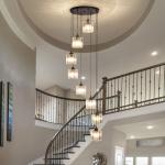 Modern Crystal Pendant Light for High Ceilings