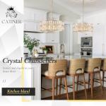 Modern Gold Crystal Chandelier for Dining Room