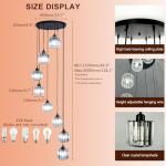 Modern Crystal Pendant Light for High Ceilings