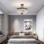 Modern 5-Light Round Crystal Ceiling Light Fixture