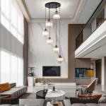 Modern Crystal Chandelier for High Ceilings