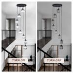 Modern Crystal Pendant Light for High Ceilings