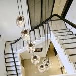 Modern Crystal Pendant Light for High Ceilings