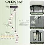 Modern Crystal Pendant Light for High Ceilings