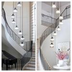 Modern Crystal Pendant Light for High Ceilings