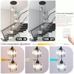 Modern Crystal Chandelier for High Ceilings