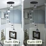 Modern Crystal Pendant Light for High Ceilings