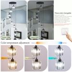 Modern Crystal Pendant Light for High Ceilings