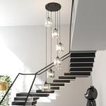Modern Crystal Chandelier for High Ceilings