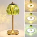Cordless Touch Control Tulip Table Lamp - Green