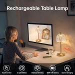 Shenmoyl Cordless Touch Control Tulip Table Lamp