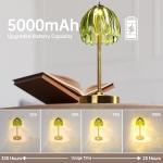 Cordless Touch Control Tulip Table Lamp - Green