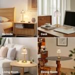 Shenmoyl Cordless Touch Control Tulip Table Lamp