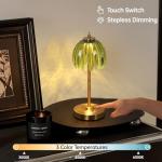 Cordless Touch Control Tulip Table Lamp - Green
