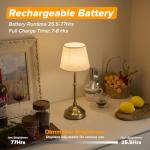 2 Pack Rechargeable Cordless Table Lamps with Dimming