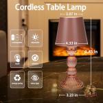 Cordless Rechargeable Touch Control Table Lamp 9.5