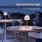 Shenmoyl Cordless Touch Control Tulip Table Lamp