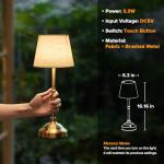 2 Pack Rechargeable Cordless Table Lamps with Dimming