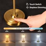 Cordless Touch Control Tulip Table Lamp in White