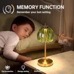 Cordless Touch Control Tulip Table Lamp - Green