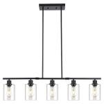 39.4" Black Pendant Light for Kitchen Island