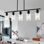 39.4" Black Pendant Light for Kitchen Island