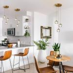 Gold Crystal 3-Light Cluster Pendant Chandelier