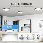 6-Pack Slim 12-Inch 3200lm LED Ceiling Lights