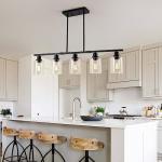 39.4" Black Pendant Light for Kitchen Island