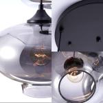 Modern Smoky Gray Glass Pendant Light Fixture