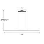 Zicbol Dimmable Linear Pendant Light Fixture