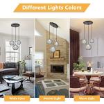 Smoke Gray Glass 3-Light Pendant Chandelier