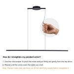 Zicbol Dimmable Linear Pendant Light Fixture