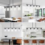 39.4" Black Pendant Light for Kitchen Island