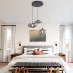 Modern Smoky Gray Glass Pendant Light Fixture