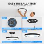 6-Pack Slim 12-Inch 3200lm LED Ceiling Lights