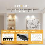 6.6FT White H Track Lighting Kit with Accessories