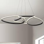 Helix Black Multi-Ring LED Ceiling Pendant Light