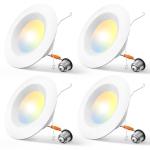 Amico 4-Pack Dimmable 5CCT LED Recessed Lights