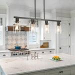 Black 4-Light Kitchen Island Bar Chandelier